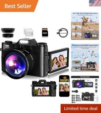 Camera Digital, FHD 75MP WiFi 4K Vlogging Video Camera for YouTube with 3'' 1...