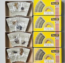 4 x Faller AMS 4771 --  Steilkurve  in OVP, 60er Jahre Spielzeug #DEZ4454