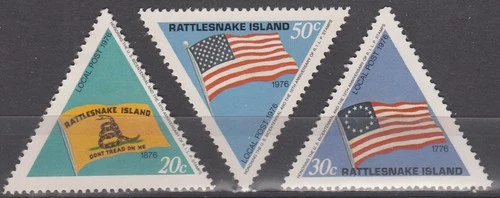 A1 RATTLESNAKE ISLAND 32-34 11TH ISSUE FLAGS
