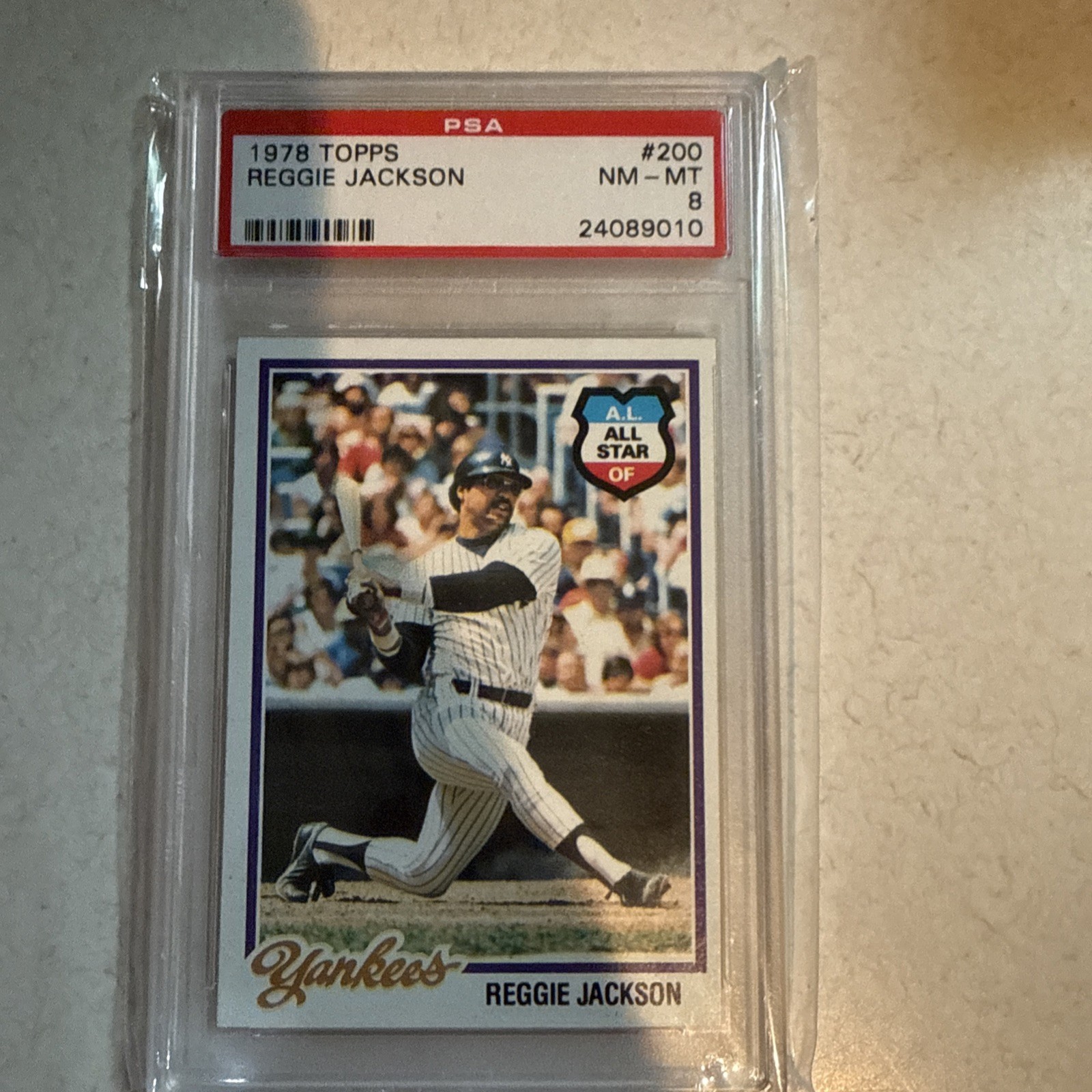 1978 Topps #200 Reggie Jackson PSA 8 NM-MT