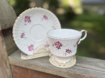 Spode China, Princess House, Hammersley, Roses Pink England, Tea Cup & Saucer