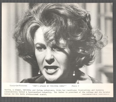 Who's Afraid Of Virginia Woolf 7''x9'' Movie Still Elizabeth Taylor 