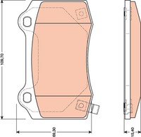 TRW GDB4171 BremsklöTze, BremsbeläGe FüR Jeep Grand Cherokee IV (Wk, WK2)