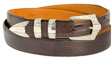 RDM Randall Moore Santa Fe Sterling Silver .925 Ranger Belt Buckle Lizard 38