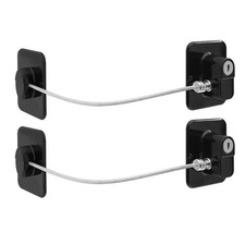 2PCS Sturdy Key Lock for Fridge Toddler Proof Anti-Theft Easy to Install Use