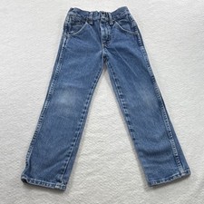 Wrangler Cowboy Cut Jeans Boys 5 Blue Excellent Straight Leg Denim Western Pants