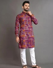 Men Traditional Ethinc Wear Latest Designer Printed Kurta Only. Size S To 4xl.