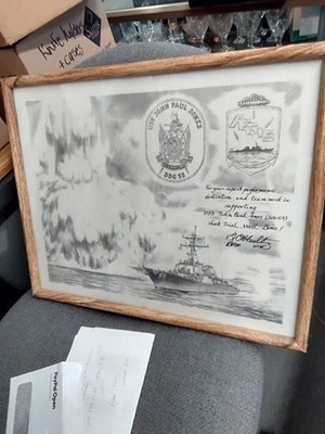 Uss John Paul Jones DDG53 Shock Trial Print 21''x18''