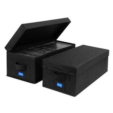 DVD Storage Box with Handles and Lid   DVD Case Holder Organizer with DVD-2PACK