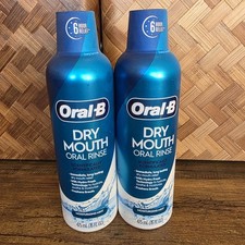 Oral-B Dry Mouth Oral Rinse Mouthwash 16 Fl Oz Each Lot of 2 Moisturizing Mint