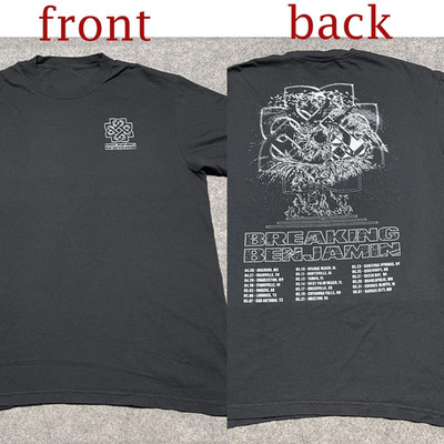 Breaking Benjamin Black Concert Awaken The Fallen T Shirt Size S-5XL