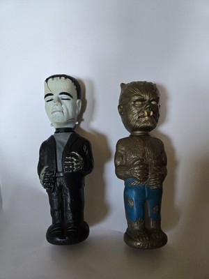 Vintage 1960s Colgate Soaky Bubble Bath Frankenstein And Wolfman