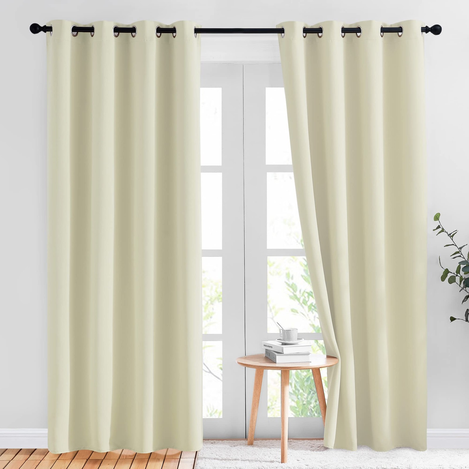 Thermal Insulated 84 Inch Light Blocking Solid Window Curtains for Home
