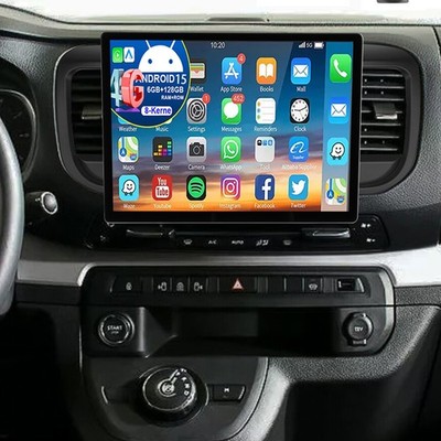 128G CarPlay 13,3'' Autoradio für Citroen Jumpy Peugeot Expert Android 15 GPS Nav