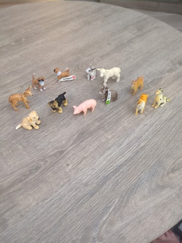 Schliech Germany Dogs Forest Farm Animals Lot of 9 Some With Tags Plus 3 More