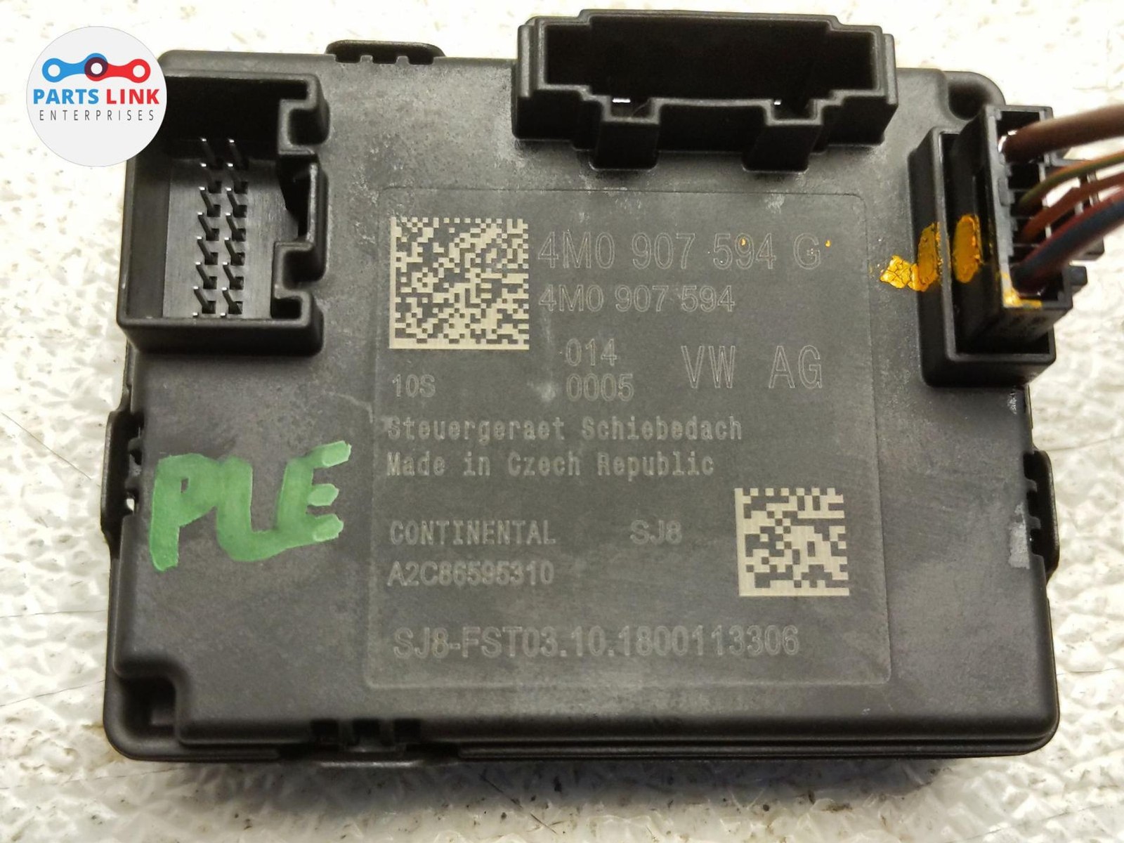 2016-20 BENTLEY BENTAYGA SUNROOF MOON OPEN CONTROL MODULE HARNESS SET 4M0907594G