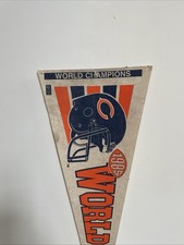 Chicago Bears Football 1985 Vintage Sports Pennants and Flags for