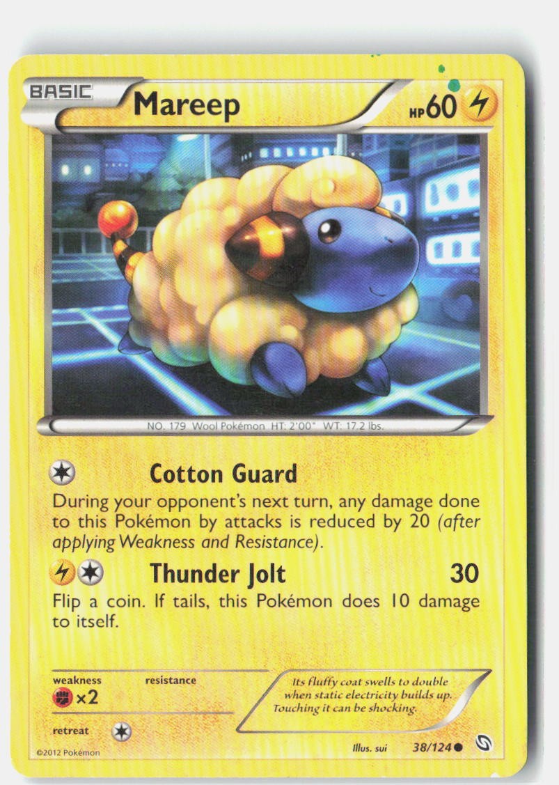 Mareep Dragons Exalted 38/124 Vintage Pokemon Card Normal