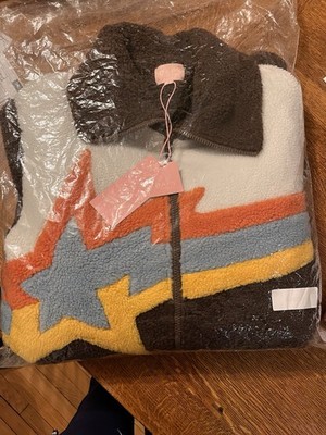BAPY by A Bathing Ape Star Logo Fleece Coat Jacket NWT Medium READ DESCRIPTION!