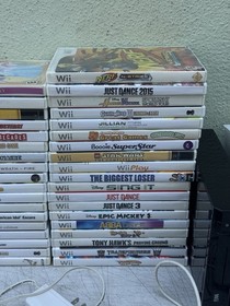 Nintendo Wii Console BUNDLE LOT + 37 Games RVL-001 + RVL-101(MDE)  + Controllers