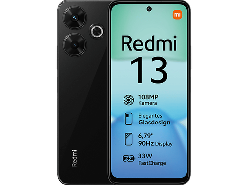 Xiaomi Redmi 13 128 GB Midnight Black Dual SIM Smartphone Handy, NEU