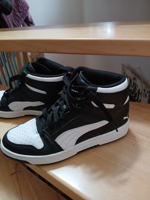 PUMA Rebound Herren High Top Sneaker Schwarz Weiß Gr. 42 Streetwear