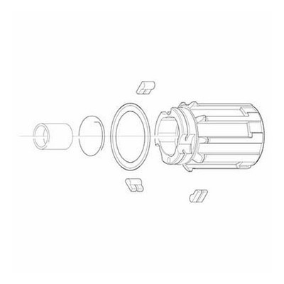 Corpo Mozzo Libero Per Ruote Prime SR Campagnolo 13 V - Nuovo, Colore Nero