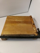 Vintage Ingento No 3.- 10" Paper Cutter Wood Frame