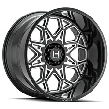 20x12 Hostile H132 Anvil Blade Cut Black Milled Wheel 6x5.5 -44mm