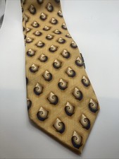 J.Z. Richards For Nordstrom 100% Necktie Gold Print Made In America