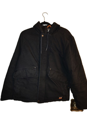 Men's Timberland PRO Rain Repel Hooded Insulated Black Jacket Coat Size S / P
