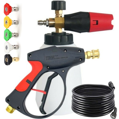 #ad Foam Blaster Washer Gun Car Lance Cannon Spray Pressure Bottle Hose Cleaner Kit $48.67