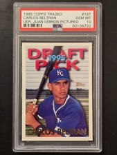 🔥 1995 TOPPS TRADED CARLOS BELTRAN #18T ERROR ROOKIE RC HOF GEM MINT PSA 10 🔥