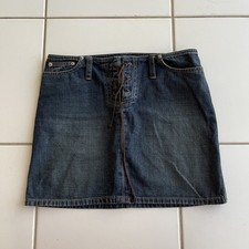 Old Navy Y2k Lace Up Low Rise Skirt