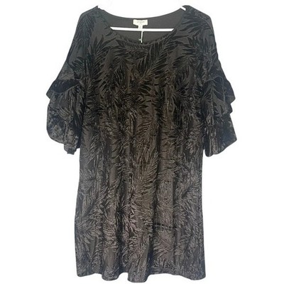 Umgee USA Love me like you do velvet dress- Medium Black NWT