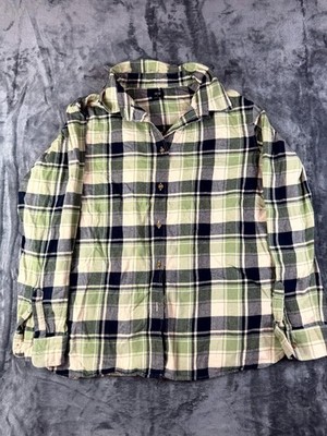 Uniqlo Shirt Womens XL Multicolor Plaid Pleated Button Up Streetwear Casual