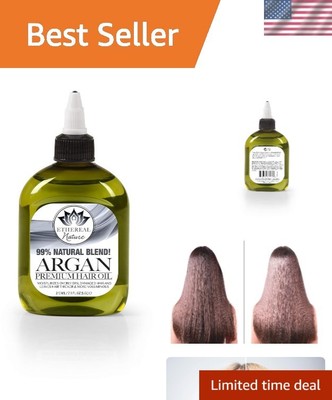 99% Natural Argan Hair Oil Blend - Nourishing Solution for Damaged Hair 7.1oz