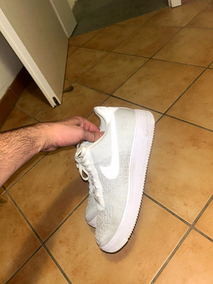 Nike air force flyknit Low Top EU 45 Weiß Schnürung atmungsaktiv