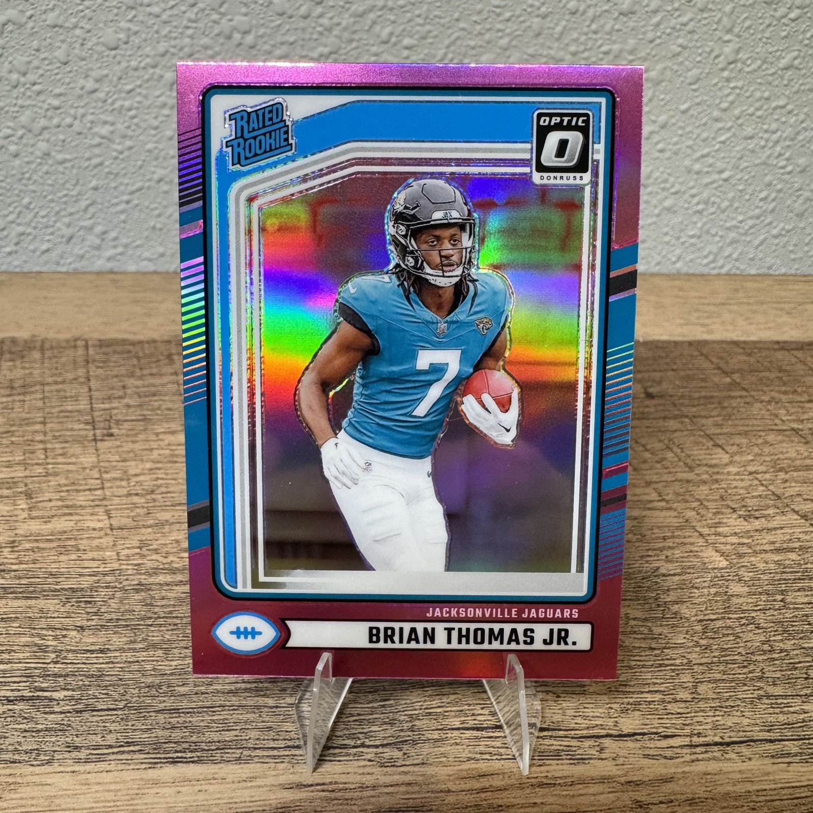 2024 Panini Donruss - Rated Rookie Brian Thomas Jr. #313 Optic Preview Pink