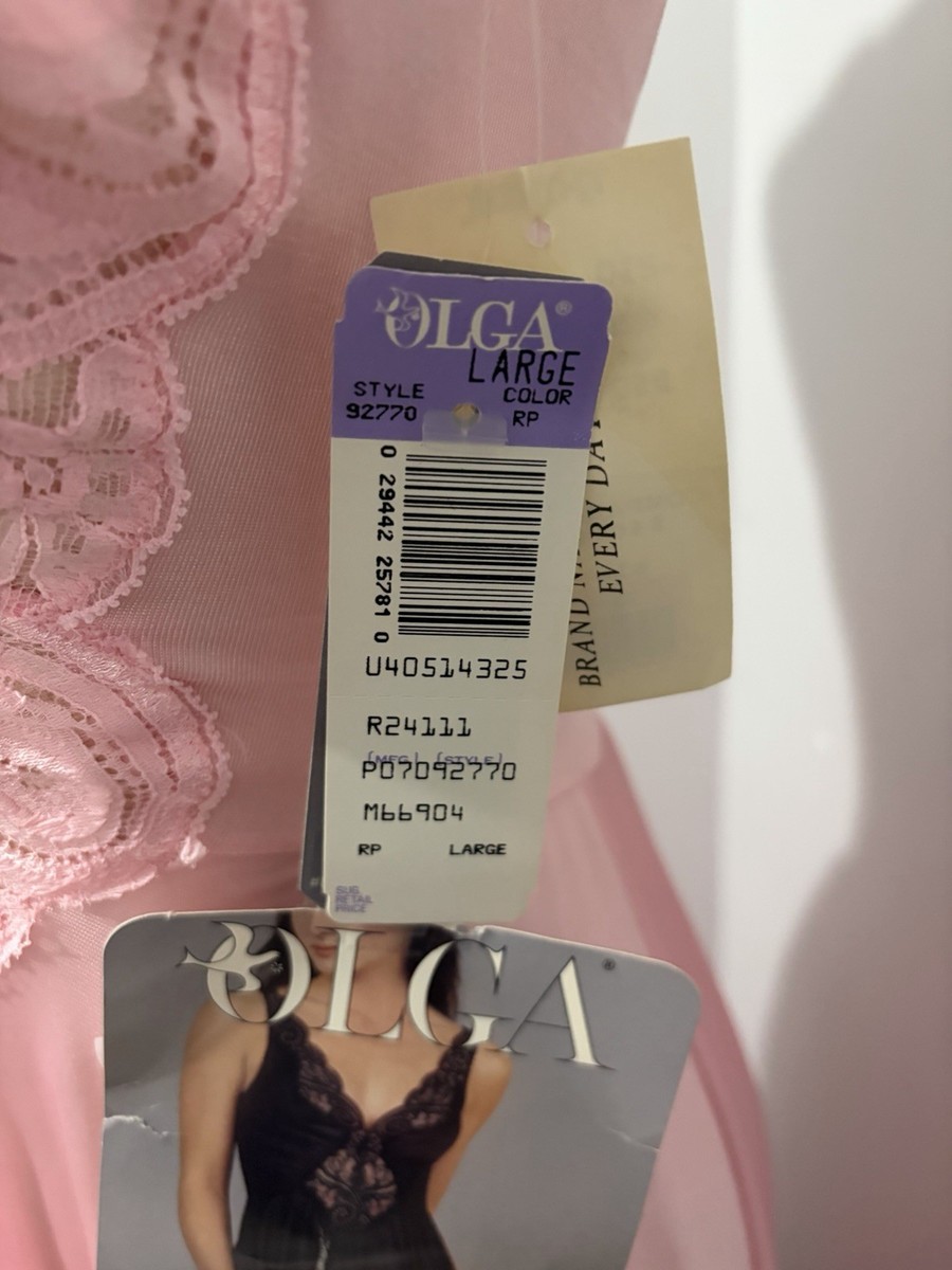 Vintage Olga NWT dead stock full sweep Pink with Lace. Absolutely