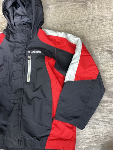 Columbia 3 In 1 Coat Youth Size 8 Jacket Black Red Boys Fleece Winter Ski - Picture 3 of 18