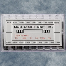 360pcs Watch PINS SPRING BARS Band Strap Link 8-25mm Repair Kit Stainless Steel