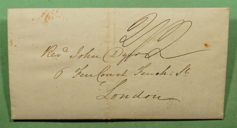 DR WHO 1839 JAMAICA STAMPLESS F/L KINGS HOUSE TO ENGLAND w26880