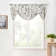 Abigail 22 In. L Polyester/Cotton Tie-Up Valance in Porcelain