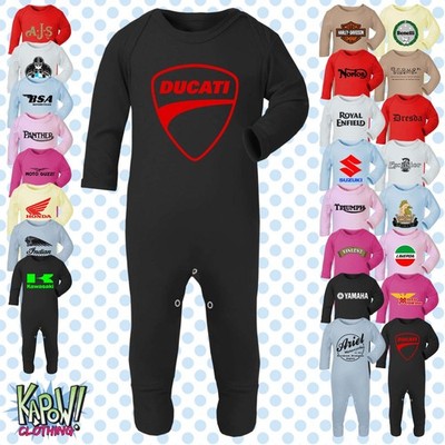 MOTORRAD Biker Motorrad Classic Superbikes MotoGP Baby Grow STRAMPLER Schlafanzug