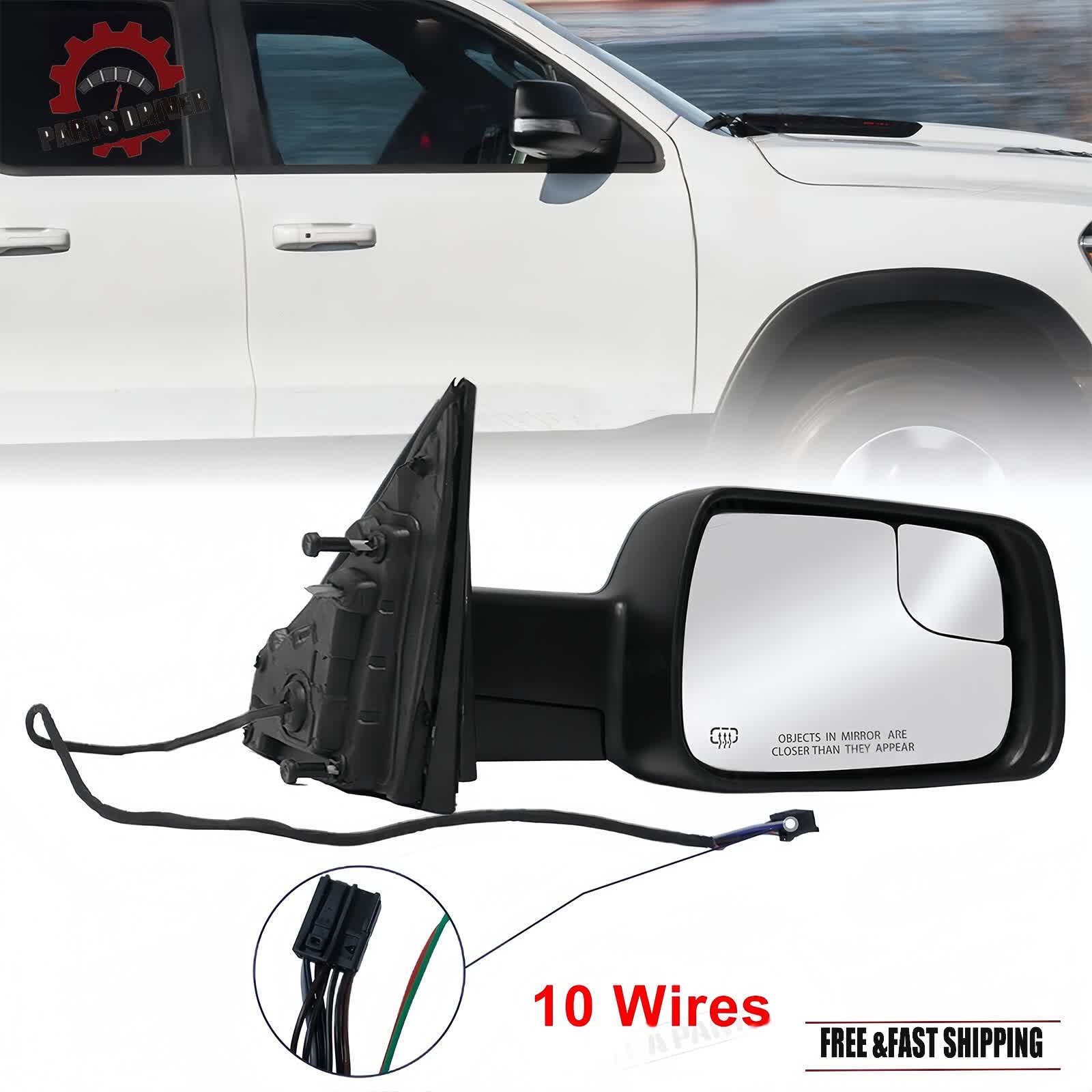 Heated Mirror w/Power Fold Signal Light Passenger Side For 2019-24 Ram 1500 thumbnail 19