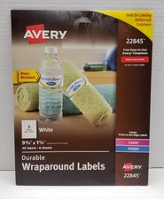 Avery Durable Wraparound Printer Labels, 9-3/4 x 1-1/4, White ...