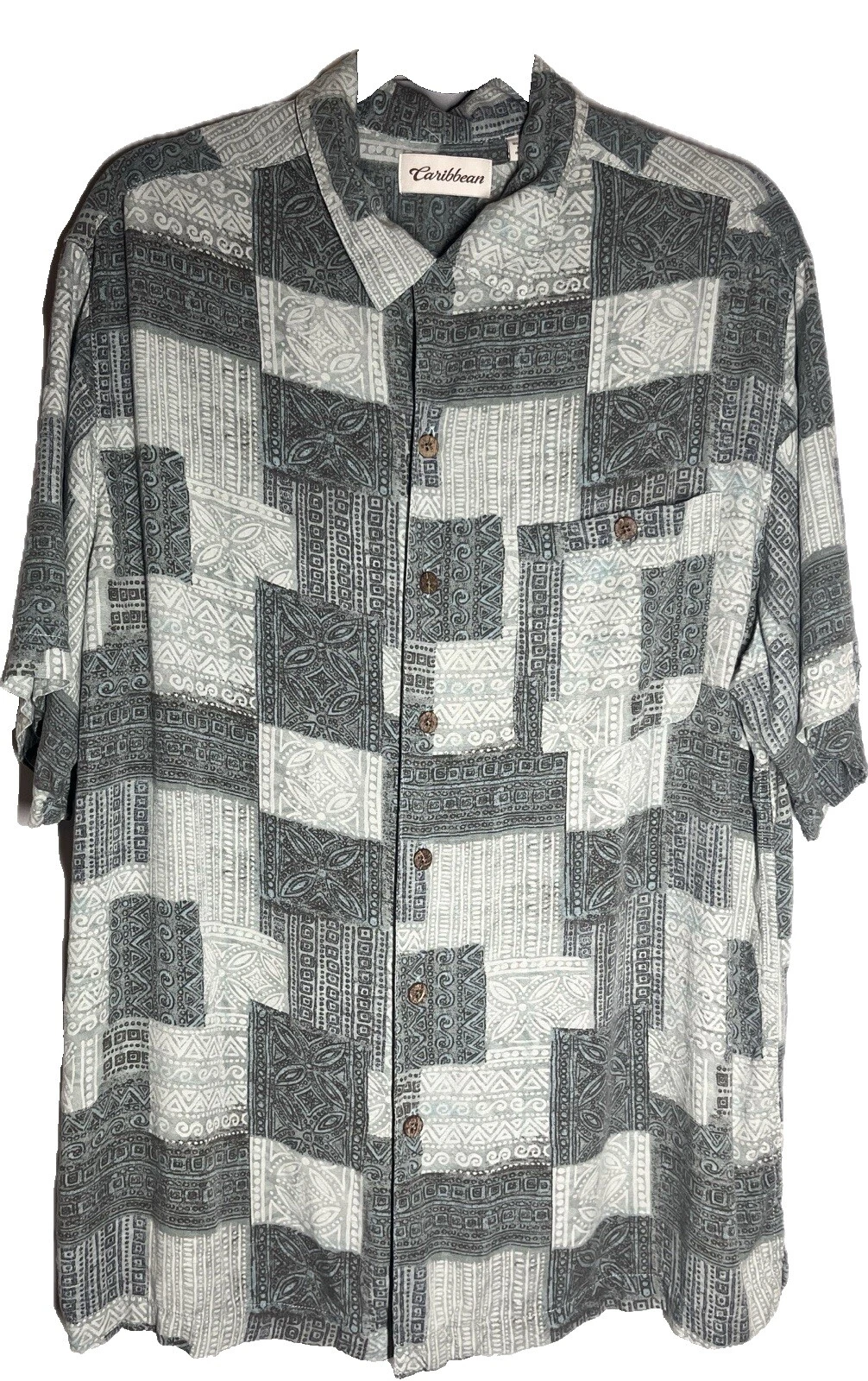 Camisas para hombre Caribbean Joe informales geométricas con botones