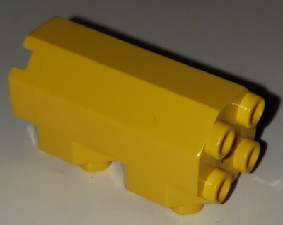 Yellow LEGO Straight Octagonal Brick 8 Bottom & 4 End Studs Used 2x2x4 Part 6042