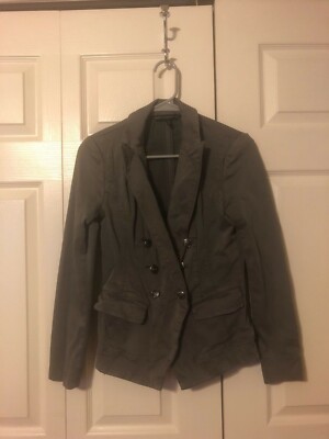 White House Black Market Gray Casual Trophy Jacket Size P/O